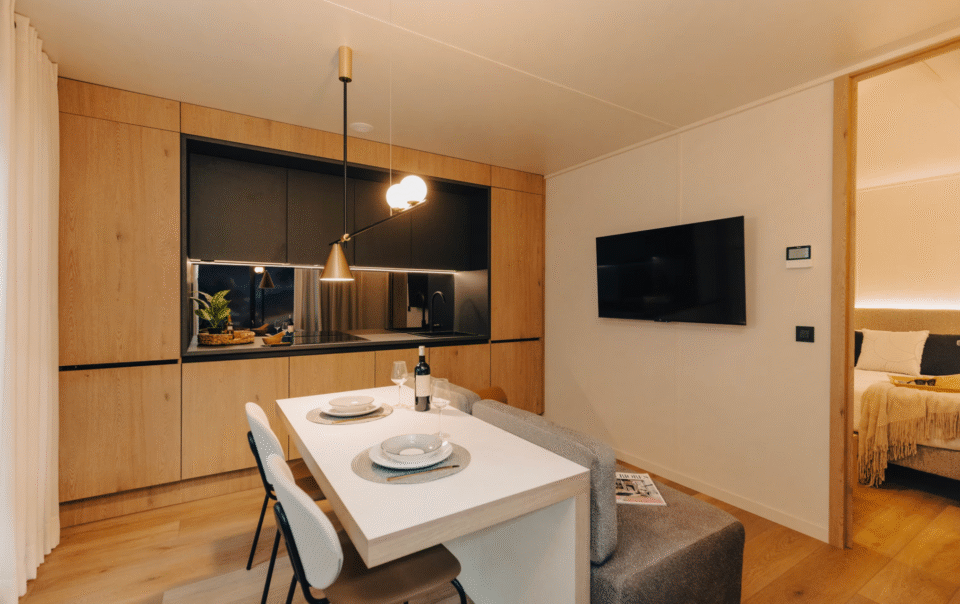 camping vista mare cap corse bungalow luxe deux cuisine