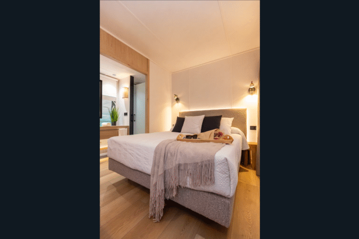 camping vista mare cap corse bungalow luxe lit double