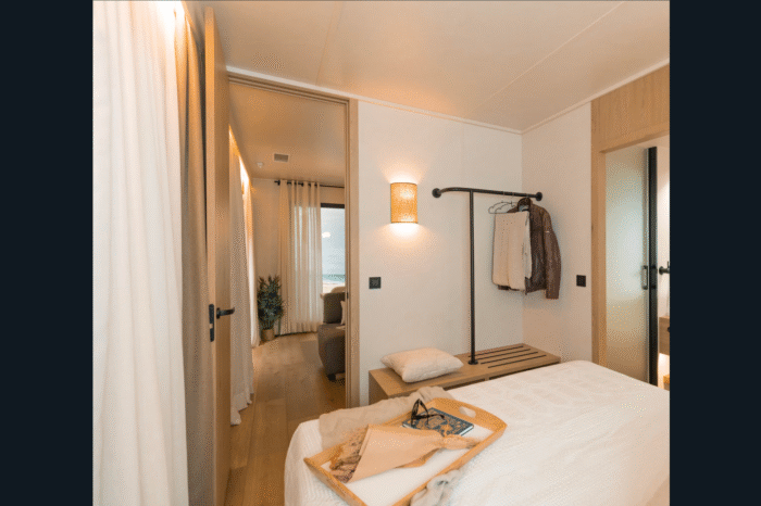 camping vista mare cap corse interieur bungalow luxe deux