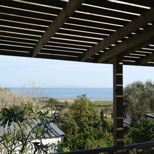 camping vista mare cap corse bungalow vue terrasse